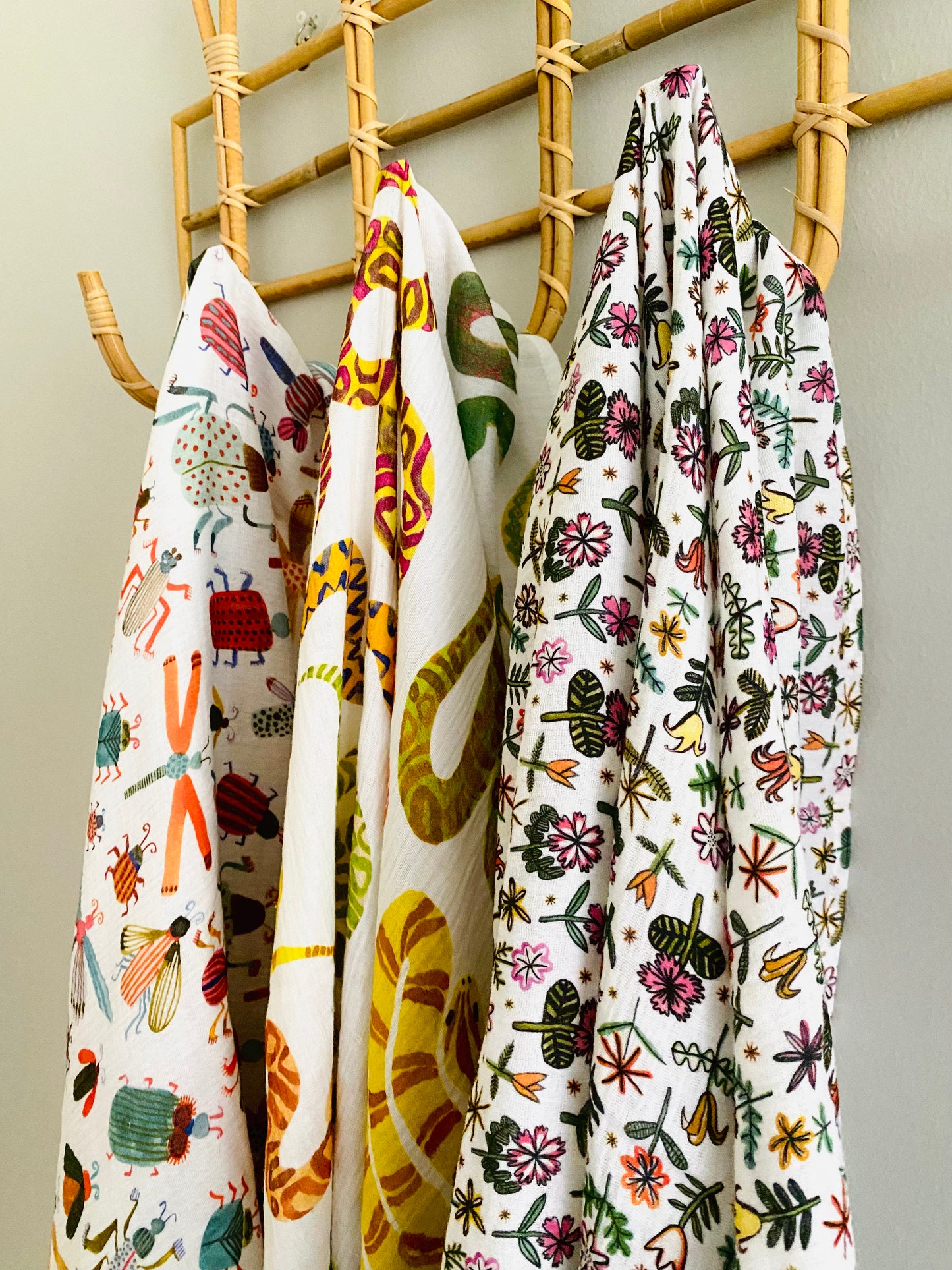 Bold Blooms Muslin Swaddle