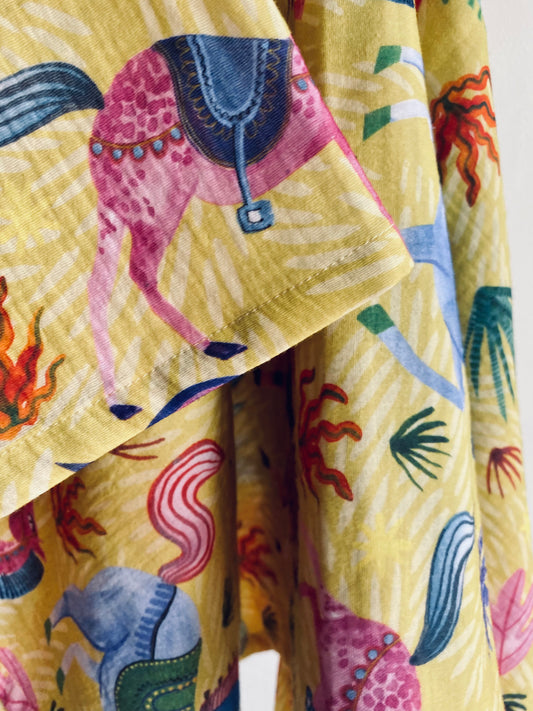 Wild Carousel Horses Muslin Swaddle