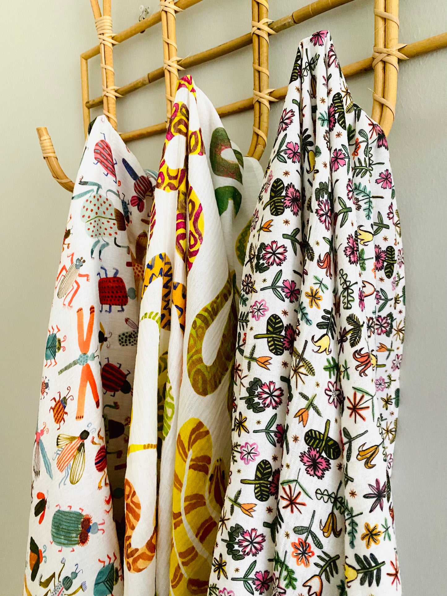 Bold Blooms Muslin Swaddle
